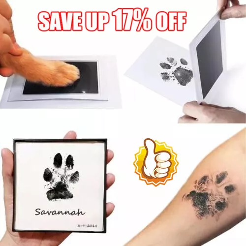 Baby Paw Print Ink Pad Pet Dog Cat Handprint Footprint Pads Kit Stamp Souvenir