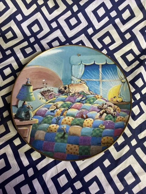 Danbury Mint Sunshine Kisses Pug Plate