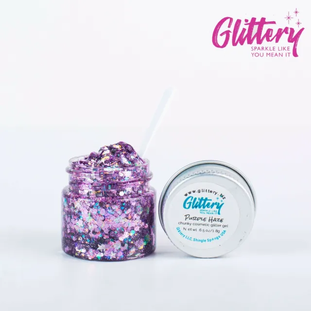 Chunky Glitter Gel - Festival Glitter for Dance, Cheer - Purple Haze | .65oz