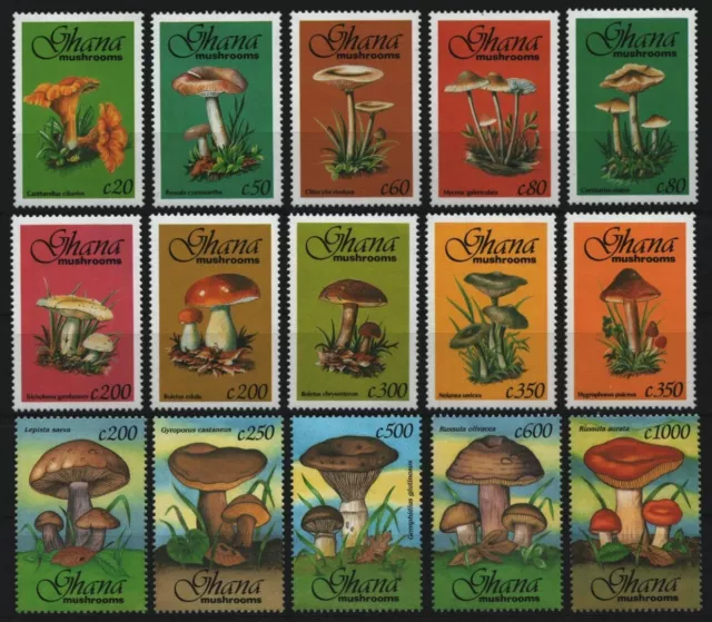 Ghana 1993 - Mi-No. 1854-1868 ** - MNH - mushrooms / mushrooms