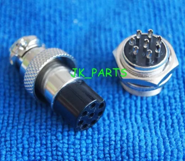 10pcs Aviation Plug Male & Female Connector 16mm 8 Pin GX16-8 #A6-13