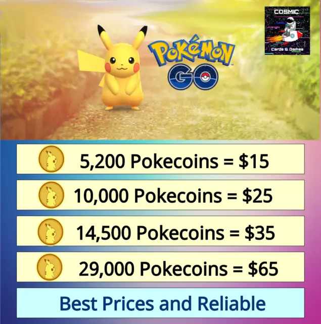 Pokemon Go Coins 14,500 PokeCoins Cheapest Price, Safe, Fast + ✅✔