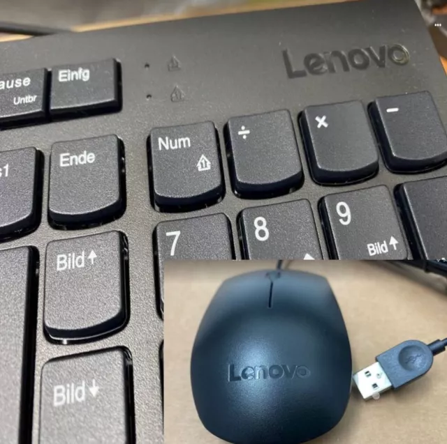 Original Lenovo slim Tastatur und Maus Combo Calliope USB Kabel