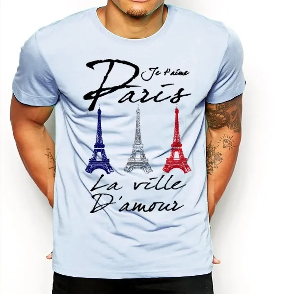 France, T-shirt, Paris, fashion, vacation, Eiffel Tower, Europe, S-2XL, Hoodie