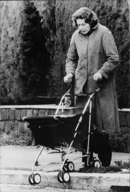 Ingrid Bergman walking with stroller - Vintage Photograph 656779