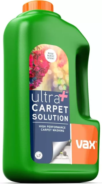 Carpet Cleaner Vax Ultra Plus Solution Shampoo Fluid Remove Stains Rose 1.5 L uk
