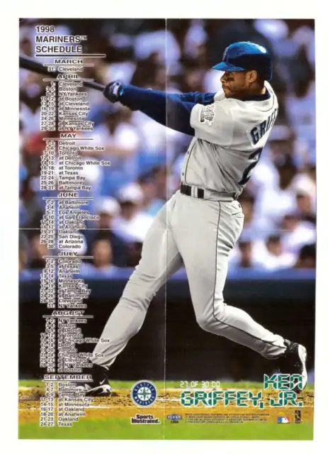1998 Sports Illustrated Opening Day Mini Posters #OD27 Ken Griffey Jr. Mariners