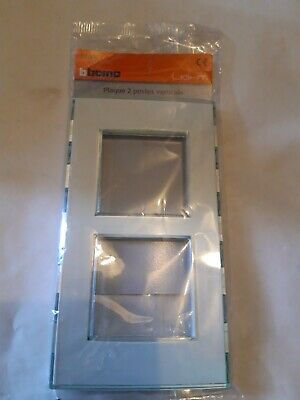 Arnould Bticino Arnould Light réf 52009 Plaque Double BLANC 2x2M entraxe 71mm Neuve 