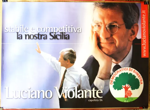Manifesto Originale Elettorale 2006 Luciano Violante Democratici Di Sinistra