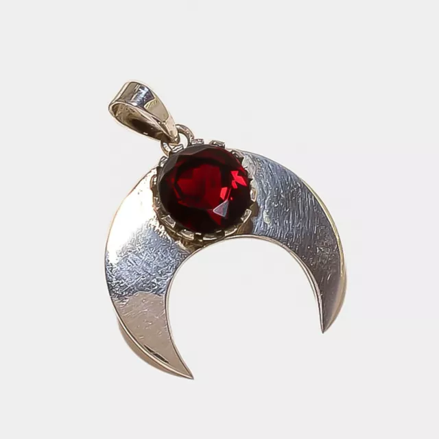Natural Garnet Gemstone Handmade Pendant 925 Solid Sterling Silver Jewelry/p1232