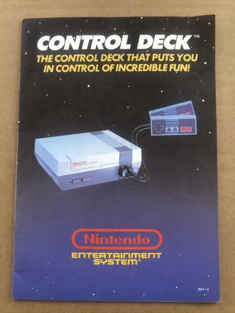Nintendo NES Control Deck System Console REV-3 Instruction Book ONLY   $1 start