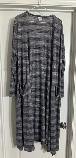 LuLaRoe Sarah Duster Sweater Open Cardigan with Pockets Women's Size XL