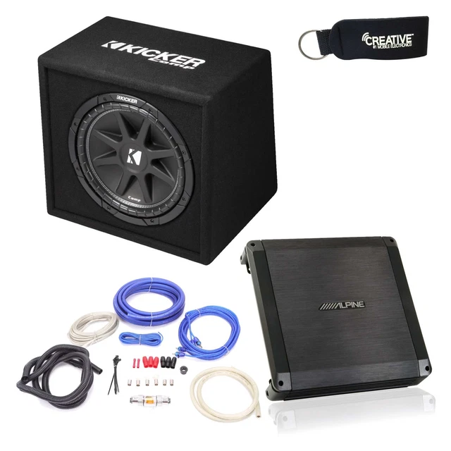 Alpine BBX-T600 Amp K icker 43VC124 Comp 12" Sub Enclosure Includes wire kit