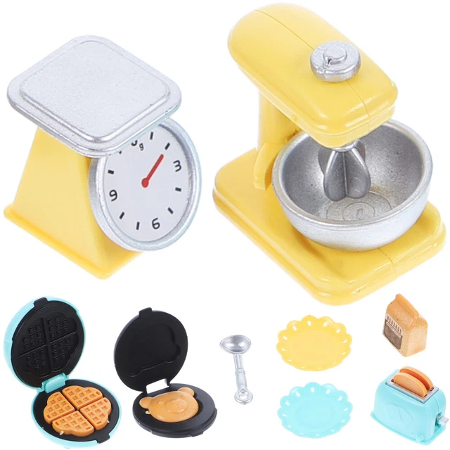 Dollhouse Cooker Cooking Playset Kids Kitchen Toy Mini Toast Machine Blender