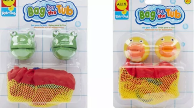 Sac à frotter un dub pour baignoire d'Alex Toys - CHOIX DE GRENOUILLE OU DE CANARD ! 2