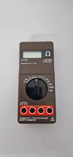 Aoip Safety Ohmmeter, Ohmmetre Pyrotechnique RN 5306