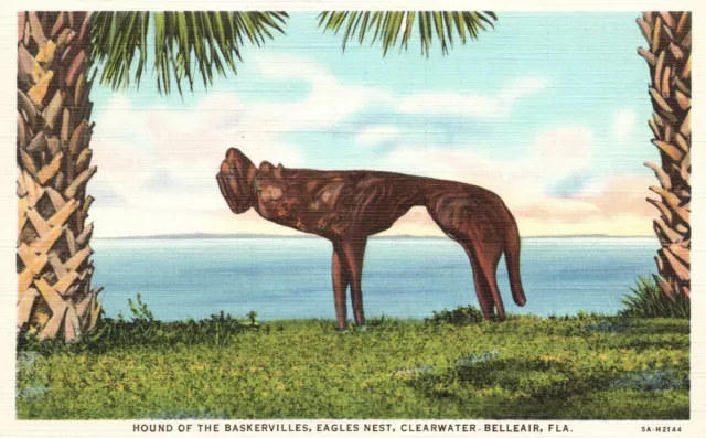 Hound Of Baskervilles Eagles Nest BELLEAIR Florida Vintage Postcard c1930