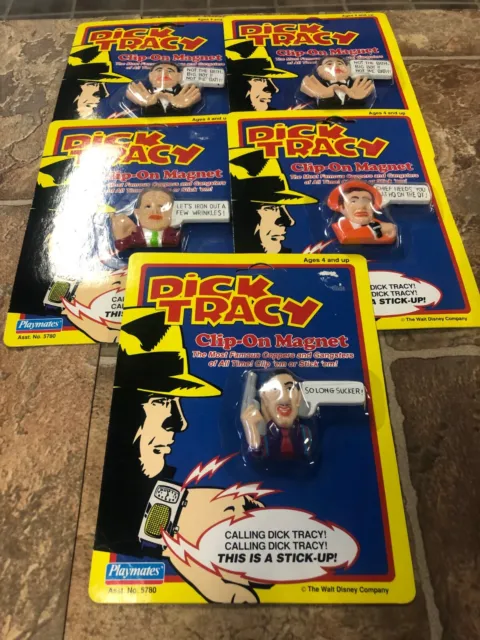 Dick Tracy fridge magnets lot. 4 different characters