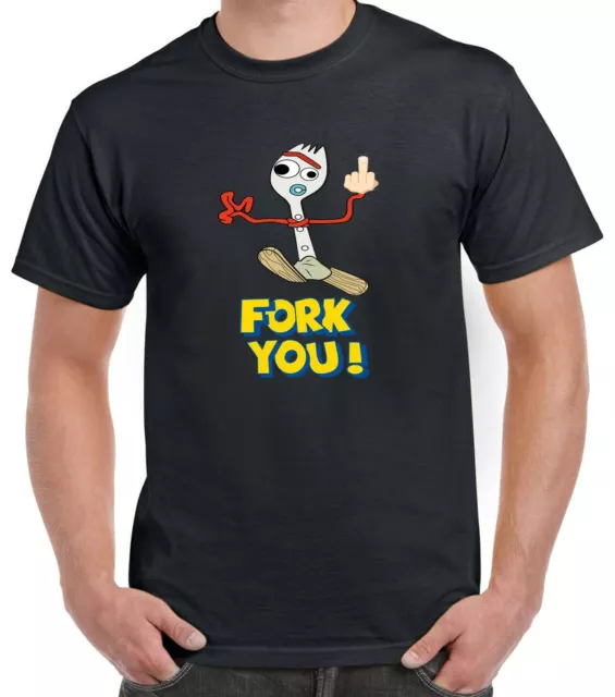 Ladies Mens Toy Story 4 Inspired Funny Fork you! Forky T-Shirt Woody Buzz