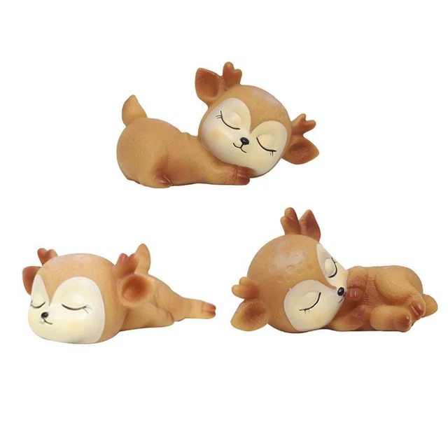 3 stücke Schöne Hirschfiguren Kawaii Tier Ornamente KidsToy Kitz Tür Haus