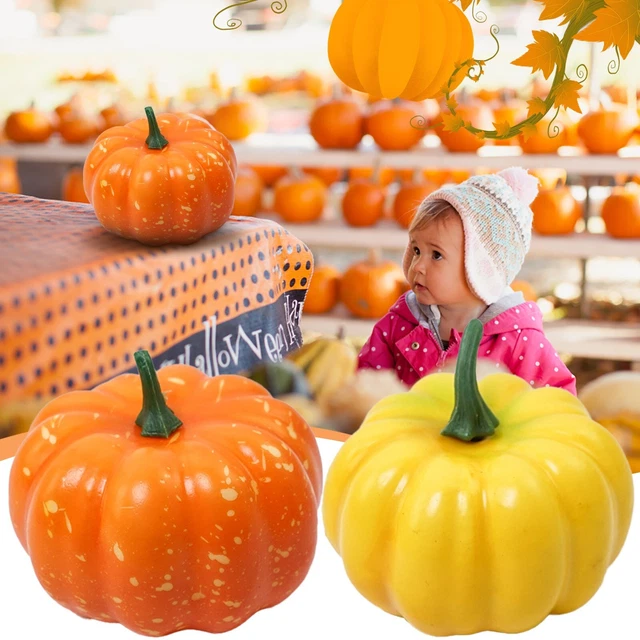 Mini Artificial Pumpkins Fall Harvests Simulation Pumpkins Decor Fake Fruit