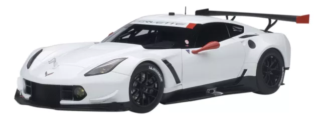 AUTOart 81650 1/18 Chevrolet Corvette C7 R Blanco Liso Versión Modelo Coche New