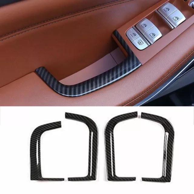 For BMW X5 G05 2019-2021 Carbon Fiber Car Interior Door Storage Box Cover Trim