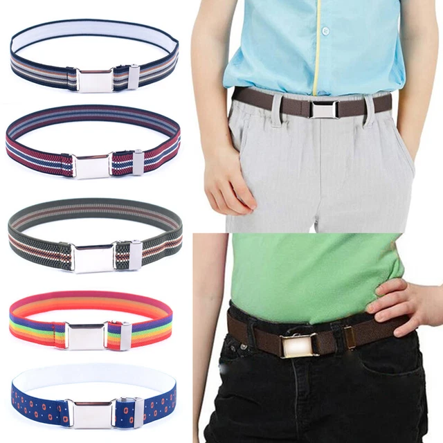 Cintura vita bambini bambini tela elastica a righe elastiche regolabile