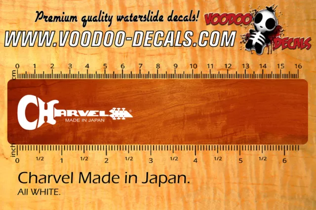 Charvel MADE IN JAPAN (ALL WHITE) Waterslide decal