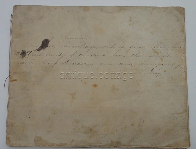 1871 antique AUTOGRAPH ALBUM jennie ANNIE PYLE quaker hill unionville chester pa