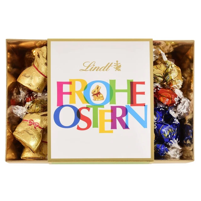 Lindt cioccolato colorato nido di Pasqua mini coniglietti d'oro cioccolato 1x 300 g NUOVO MHD 7/23