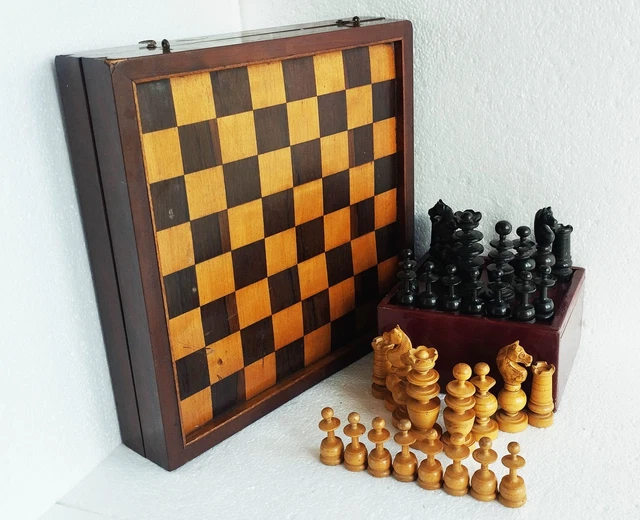 Jeu D'échecs Ancien Style Régence - Roi 6,3 Cm - Pion 2,5 Cm - Bois