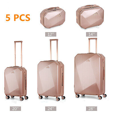 5 PCS Luggage Sets Clearance Hardshell PC+ABS Suitcase Spinner Wheels TSA Lock