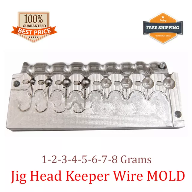 FISHING JIGHEAD WIRE Keeper Mold Lead Jig Head Sinker Weights 8 cavity (1 -  8 G) $62.99 - PicClick
