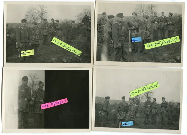 4 FOTOS Soldaten der LuftwaffenFeldDivision mit Panzerfaust im 2.WK