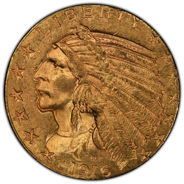 1916-S $5 Pcgs/Cac Ms63+