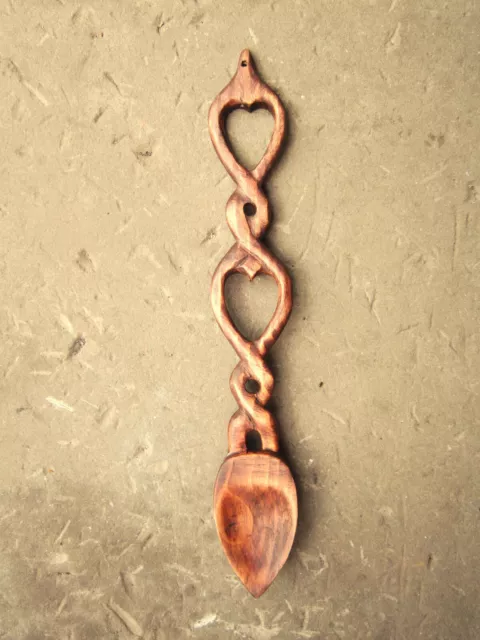 carved welsh love spoon