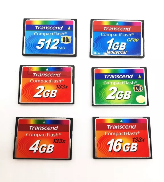 Transcend 512MB 1GB 2GB 4GB CF Card  133X Industrial CompactFlash Memory Card