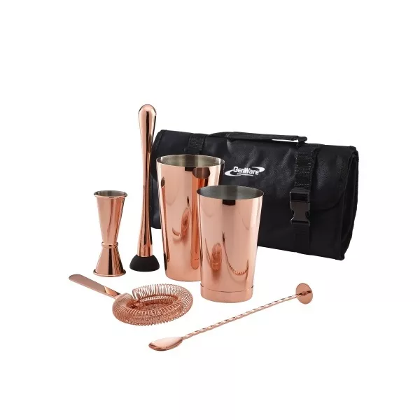 7pc Copper Cocktail Shaker Mixer Set, Bar, Gift Set