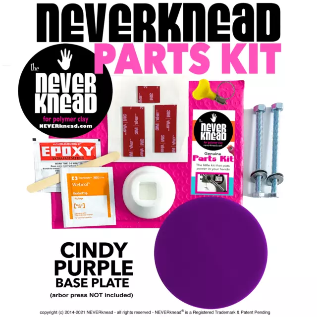 Polymer Clay Tutor Cindy Purple DIY PARTS KIT NEVERknead Conditioning Tool PCT