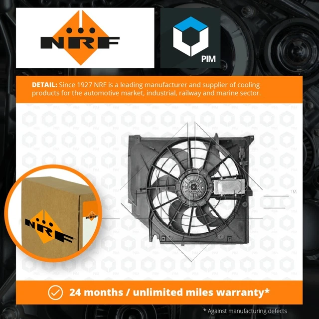 Ventola radiatore adatta a BMW 320 E46 2.0 98-01 raffreddamento senza prezzo di riserva 1436260 17111436260 nuova