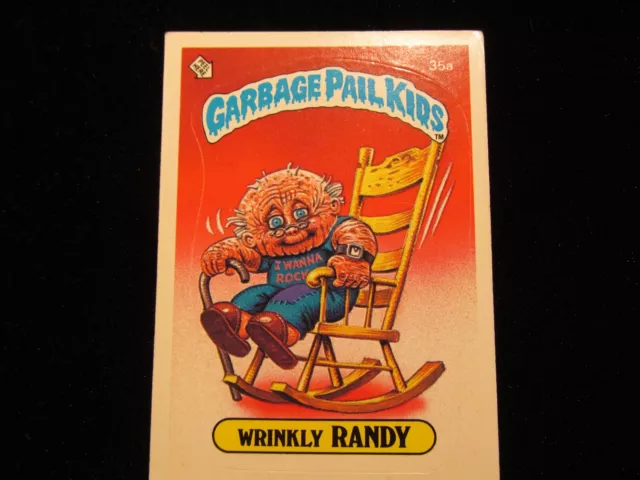 1985 Garbage Pail Kids Series 1 - Wrinkly Randy  #35a - Matte Back EX-NM