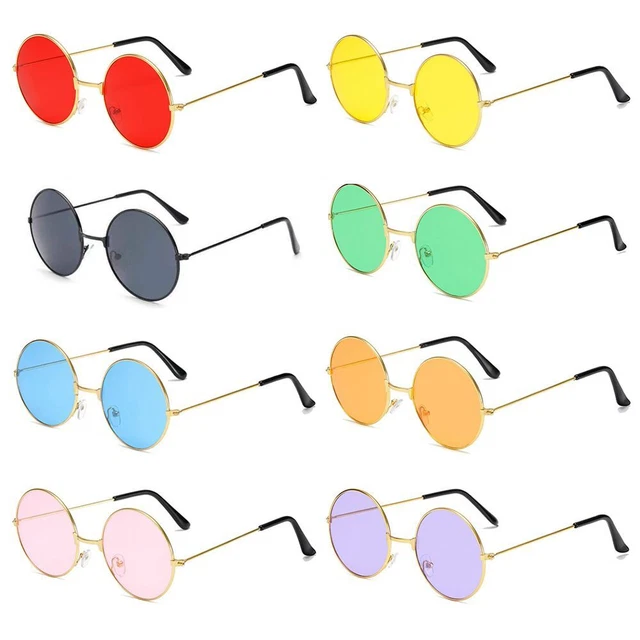Frauen Männer Brillen Kreis gläser Metall Sonnenbrillen Runde Sonnenbrille
