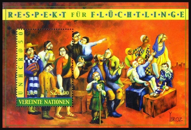 United Nations UNO Vienna 2000 MNH MS, Respect for refugees