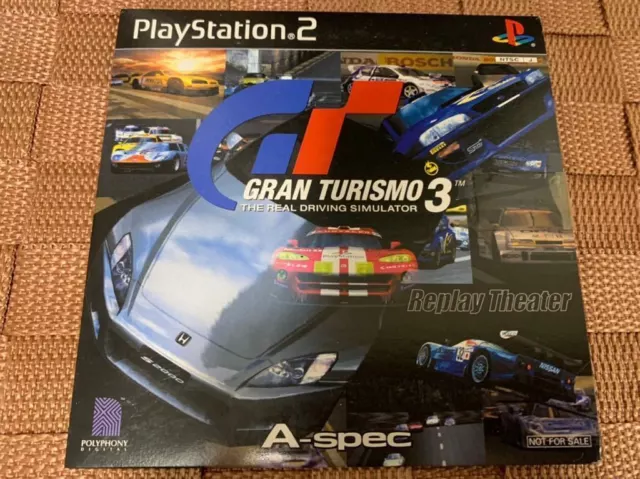 PS2 GRAN TURISMO 3 Replay Theater Novelty Papx 90208 Gt3 PS2 GRAN TURISMO 3 Replay Theater Novelty Papx 90208 Gt3