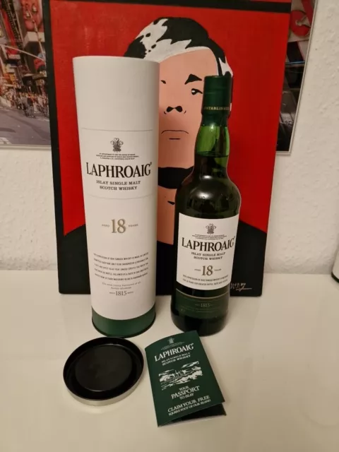 Laphroaig Aged 18 Years Islay Single Malt Scotch Whisky 0,7l Weiße Dose 18 Jahre