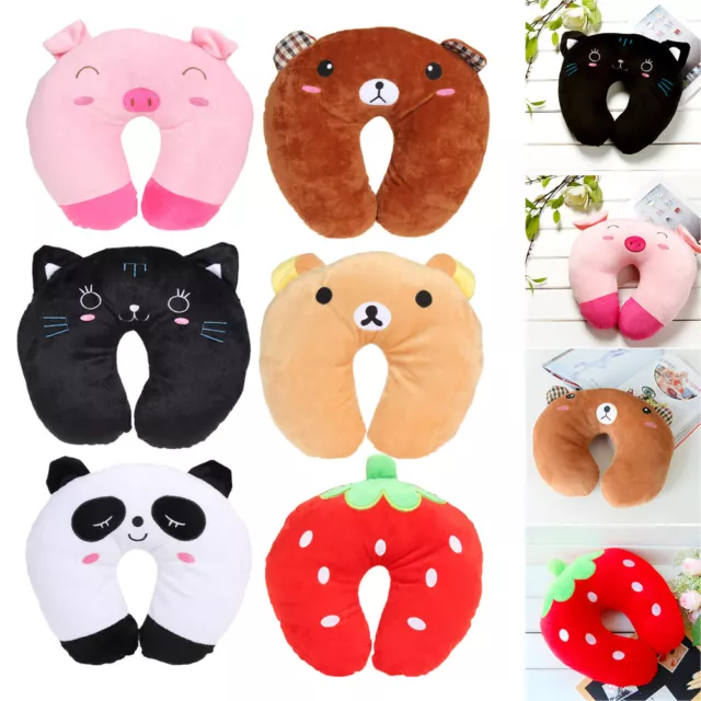 Multi-Color Cartoon U Shaped Travel Pillow Neck Support Head Rest Cushion