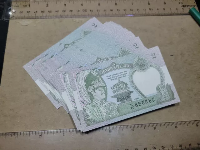 🇳🇵 Nepal 2 rupees 1981 P-29 UNC BANK PACK OF 100 banknotes  052523-4