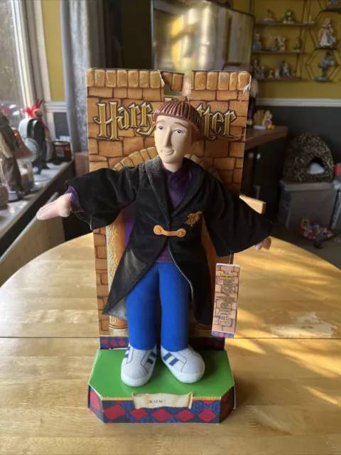 Vintage Harry Potter Trudi Large Ron Soft / Plush Toy on Cardboard Stand