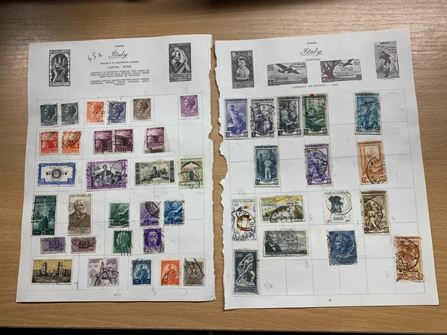 45 X Vintage Italie Italien à Charnières Timbres ( Ll )